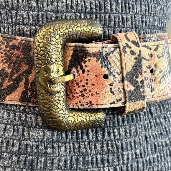 Vintage Canadian Made Wide Python Belt - Picture 4 of 8